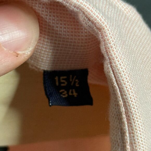 Vintage Gitman Bros Shirt Mens 15.5 34 Orange Button Down Long Sleeve Made USA - Picture 4 of 13